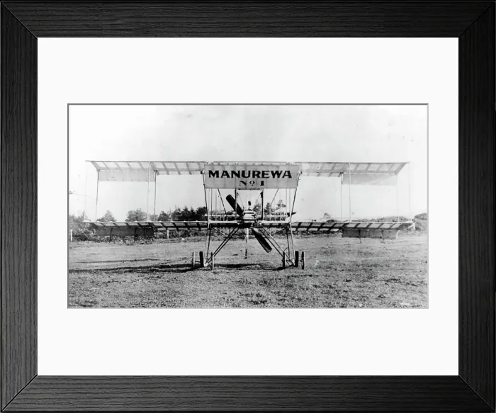 Framed Print : Howard Wright Type F Biplane in Auckland New Zealand in 1910 Framed Print : Howard Wright Type F Biplane in Auckland New Zealand in 1910