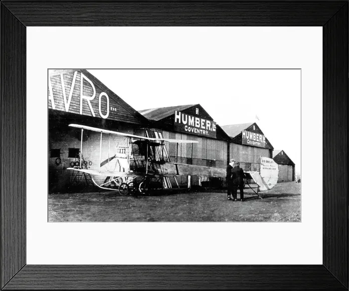 Framed Print : AVRO Duigan Biplane, Humber Works, Coventry early 1900s Framed Print : AVRO Duigan Biplane, Humber Works, Coventry early 1900s