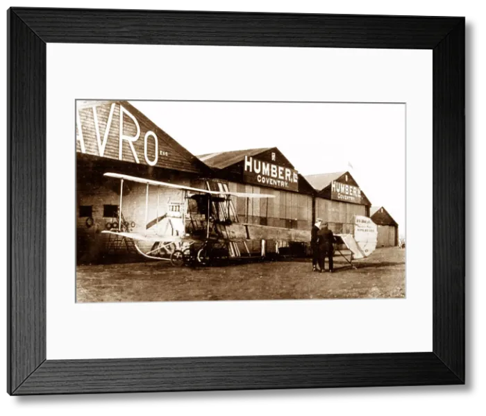Framed Print : AVRO Duigan Biplane, Humber Works, Coventry early 1900s Framed Print : AVRO Duigan Biplane, Humber Works, Coventry early 1900s