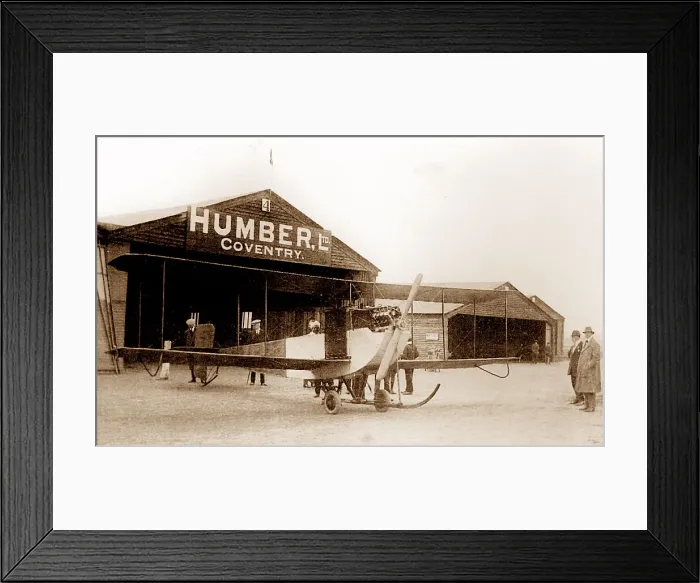 Framed Print : AVRO Duigan Biplane, Humber Works, Coventry early 1900s Framed Print : AVRO Duigan Biplane, Humber Works, Coventry early 1900s