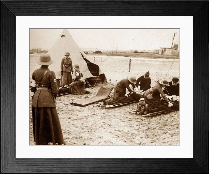 Framed Print : The First Aid Nursing Yeomanry behind the front line in WW1 Framed Print : The First Aid Nursing Yeomanry behind the front line in WW1