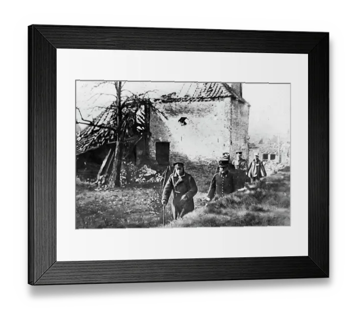 Framed Print : HRH Prince of Wales visiting the trenches in France - WW1 Framed Print : HRH Prince of Wales visiting the trenches in France - WW1