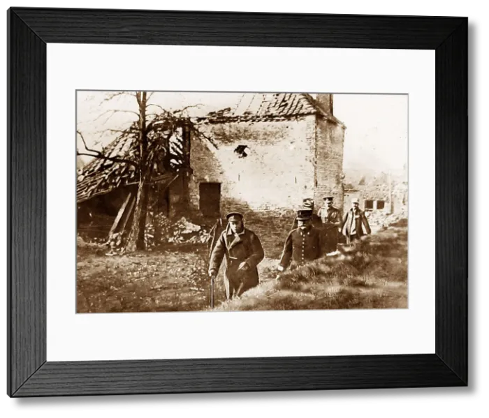 Framed Print : The Prince of Wales visits trenches during WW1 Framed Print : The Prince of Wales visits trenches during WW1