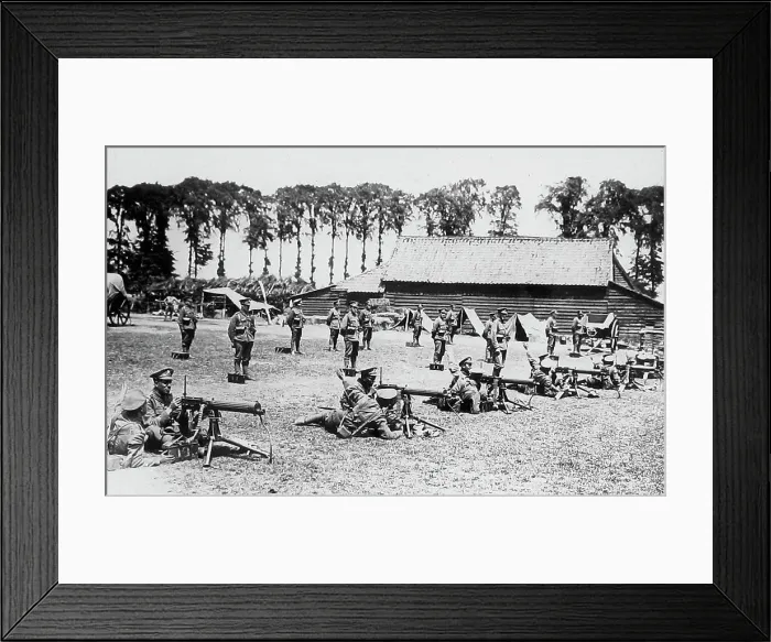 Framed Print : Machine Gun Corps training during WW1 Framed Print : Machine Gun Corps training during WW1