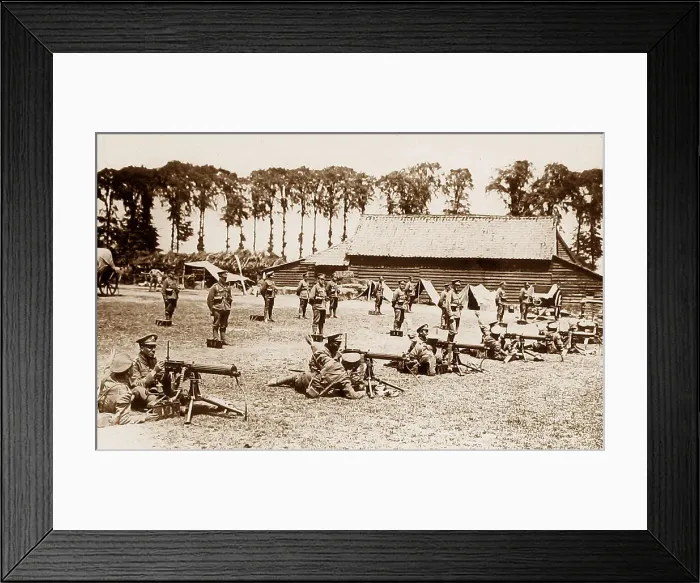 Framed Print : Machine Gun Corps training during WW1 Framed Print : Machine Gun Corps training during WW1