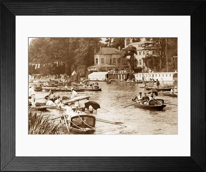 Framed Print : Moulsey Regatta Victorian period Framed Print : Moulsey Regatta Victorian period