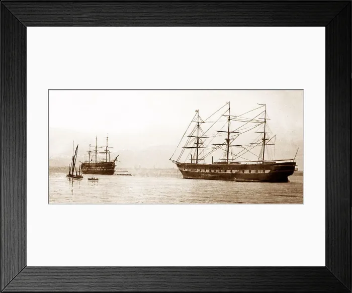 Framed Print : Victorian magic lantern slide of HMS Shaftesbury Framed Print : Victorian magic lantern slide of HMS Shaftesbury