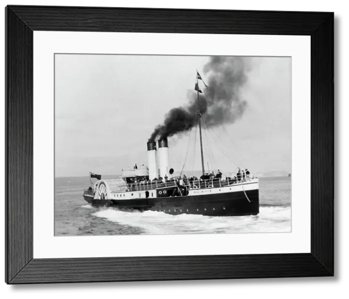 Framed Print : Weymouth Paddle steamer Brodick Castle early 1900s Framed Print : Weymouth Paddle steamer Brodick Castle early 1900s