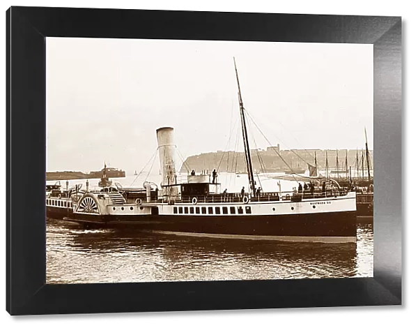 Cardiff - Paddle steamer Westward Ho Victorian period