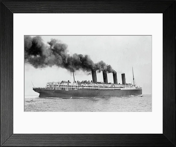 Framed Print : Cunard RMS Lusitania Framed Print : Cunard RMS Lusitania