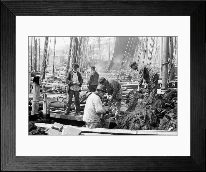 Framed Print : Newlyn Fishermen Framed Print : Newlyn Fishermen