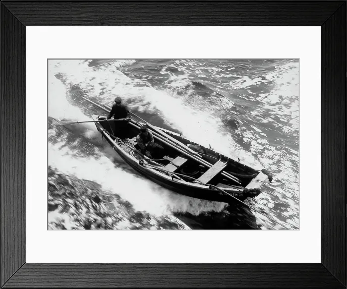 Framed Print : Towing a pilot cobble in 1907 Framed Print : Towing a pilot cobble in 1907