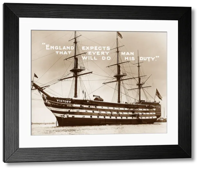 Framed Print : England expects that every man will do his duty, HMS Victory Framed Print : England expects that every man will do his duty, HMS Victory