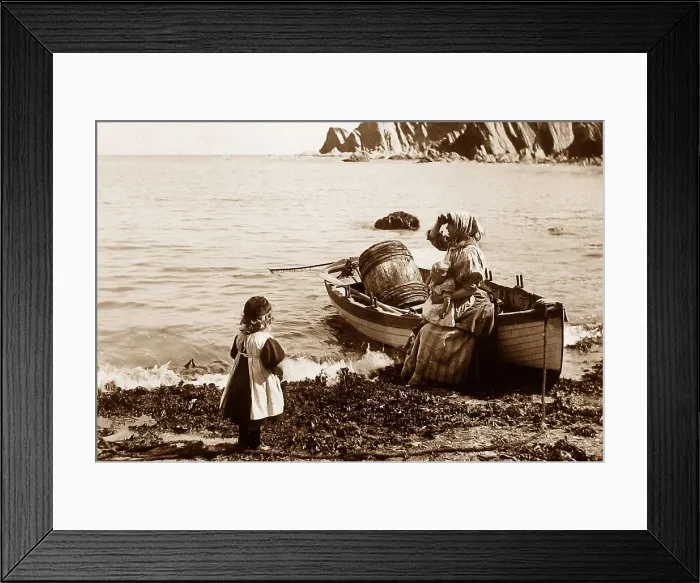 Framed Print : Fisherman's family waiting for his return Framed Print : Fisherman's family waiting for his return