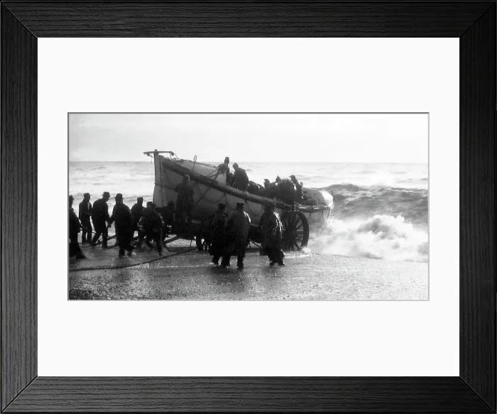 Framed Print : Launching a lifeboat Framed Print : Launching a lifeboat