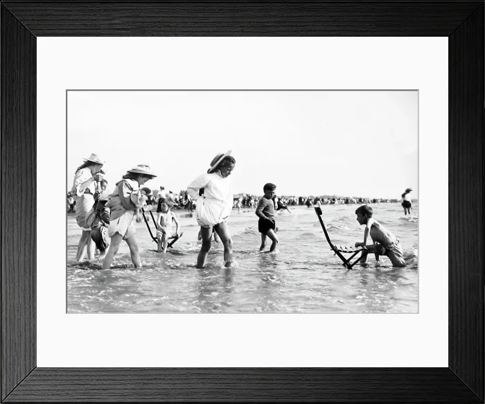 Framed Print : Children playing at the seaside Framed Print : Children playing at the seaside