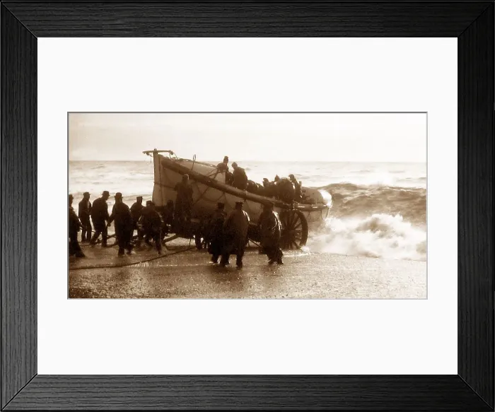 Framed Print : A Launching a lifeboat Framed Print : A Launching a lifeboat