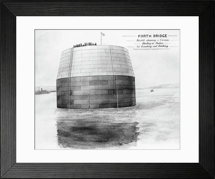 Framed Print : Building of the Forth Railway Bridge Victorian period Framed Print : Building of the Forth Railway Bridge Victorian period