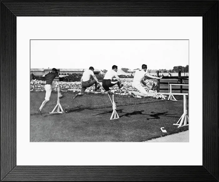 Framed Print : Hurdling Date: 19th century Framed Print : Hurdling Date: 19th century