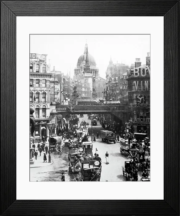 Framed Print : Ludgate Circus London Victorian period Framed Print : Ludgate Circus London Victorian period