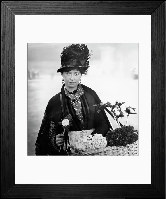 Framed Print : Flower Girl London Victorian period Framed Print : Flower Girl London Victorian period