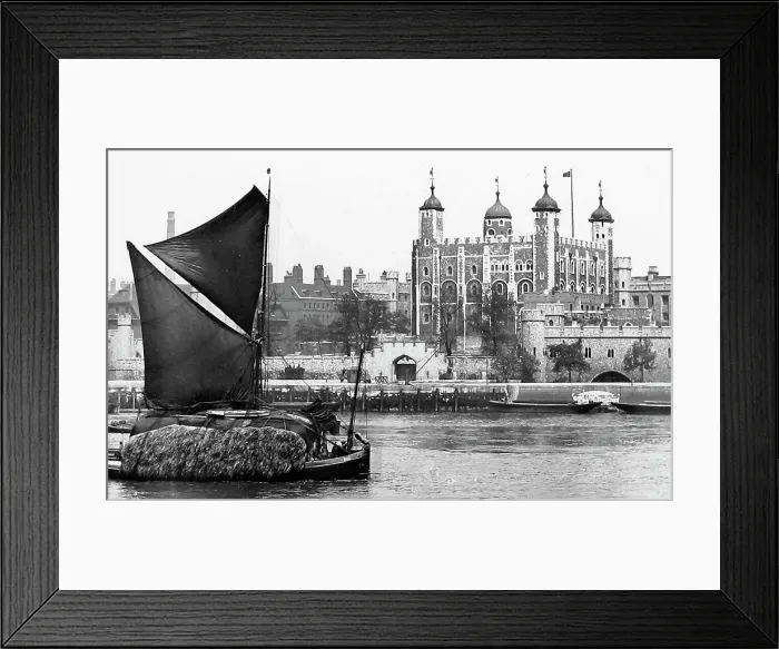 Framed Print : Thames barge, Tower of London Framed Print : Thames barge, Tower of London