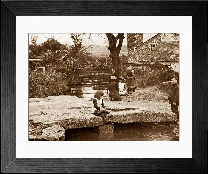 Framed Print : Children playing, Dartmoor Framed Print : Children playing, Dartmoor