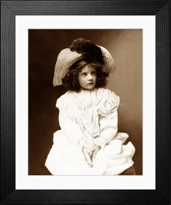 Framed Print : Studio portrait of a girl Framed Print : Studio portrait of a girl