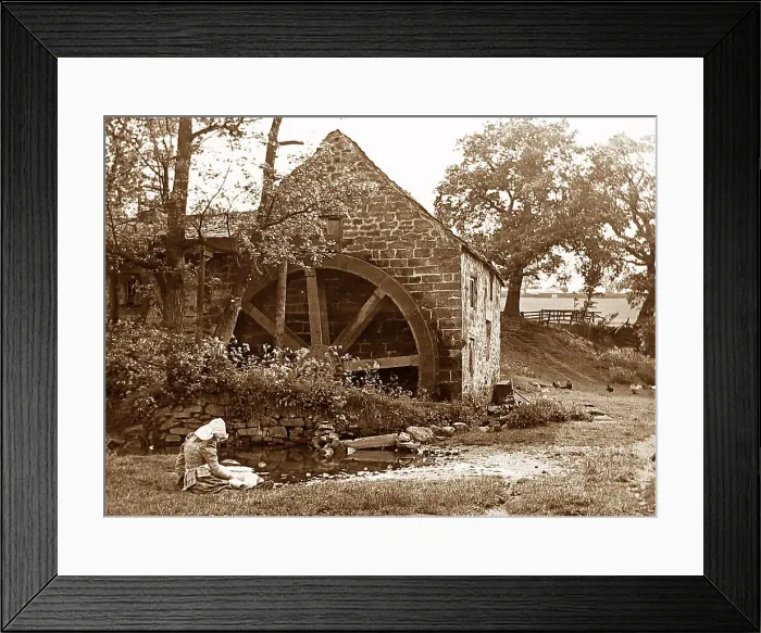 Framed Print : Girl by a water mill Framed Print : Girl by a water mill