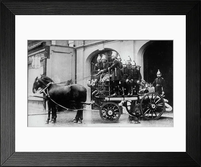 Framed Print : Croyden Fire Brigade in 1910 Framed Print : Croyden Fire Brigade in 1910