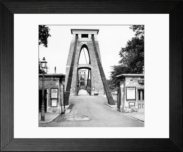 Framed Print : Bristol Suspension Bridge Victorian period Framed Print : Bristol Suspension Bridge Victorian period