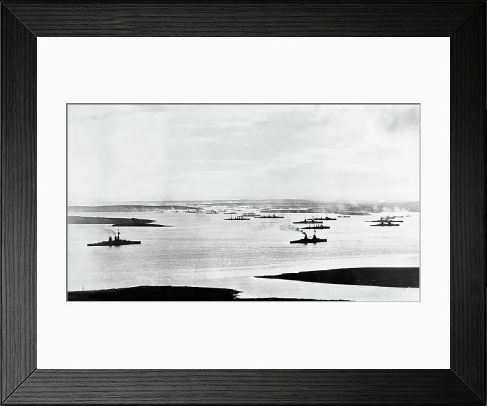 Framed Print : Scapa Flow The German Fleet on 28th November 1918 Framed Print : Scapa Flow The German Fleet on 28th November 1918