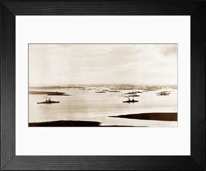 Framed Print : German Fleet in Scapa Flow 28th November 1918