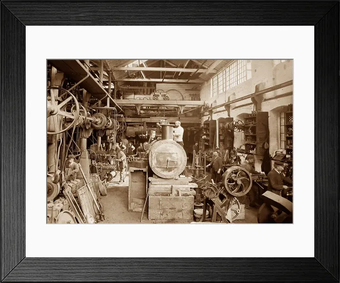 Framed Print : Engineering Shop, Colmans Mustard, Vorwich Framed Print : Engineering Shop, Colmans Mustard, Vorwich