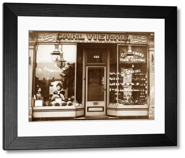 Framed Print : Barber Shop, London Framed Print : Barber Shop, London