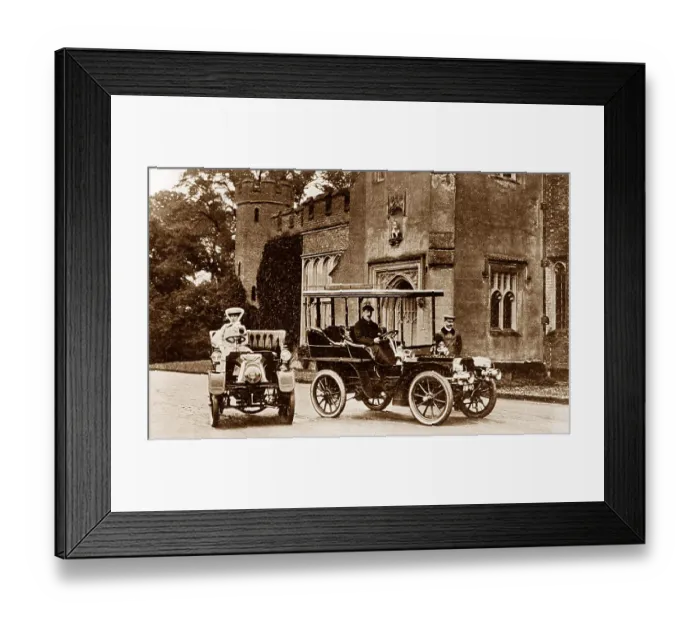 Framed Print : Mr and Mrs Perkins with De Dion and Gladiator veteran cars Framed Print : Mr and Mrs Perkins with De Dion and Gladiator veteran cars