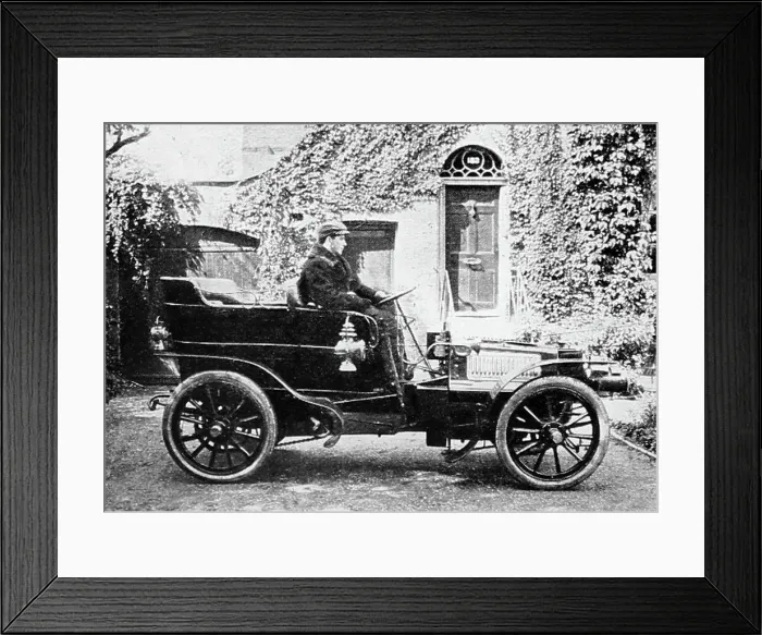 Framed Print : Harry Tate and his MMC veteran car, early 1900s Framed Print : Harry Tate and his MMC veteran car, early 1900s