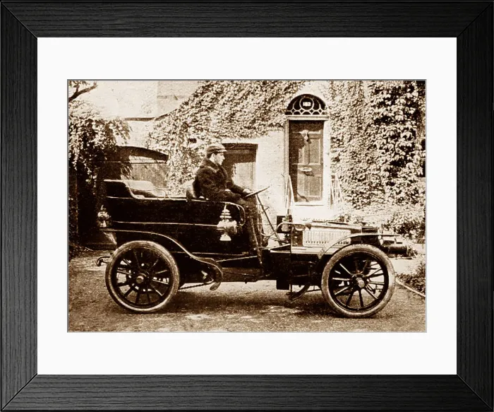Framed Print : Harry Tate and his MMC veteran car, early 1900s Framed Print : Harry Tate and his MMC veteran car, early 1900s