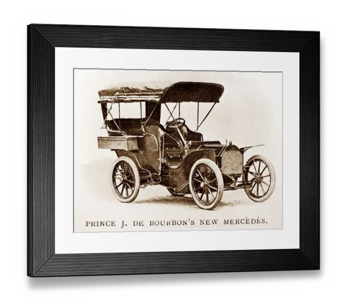 Framed Print : Mercedes veteran car, early 1900s Framed Print : Mercedes veteran car, early 1900s