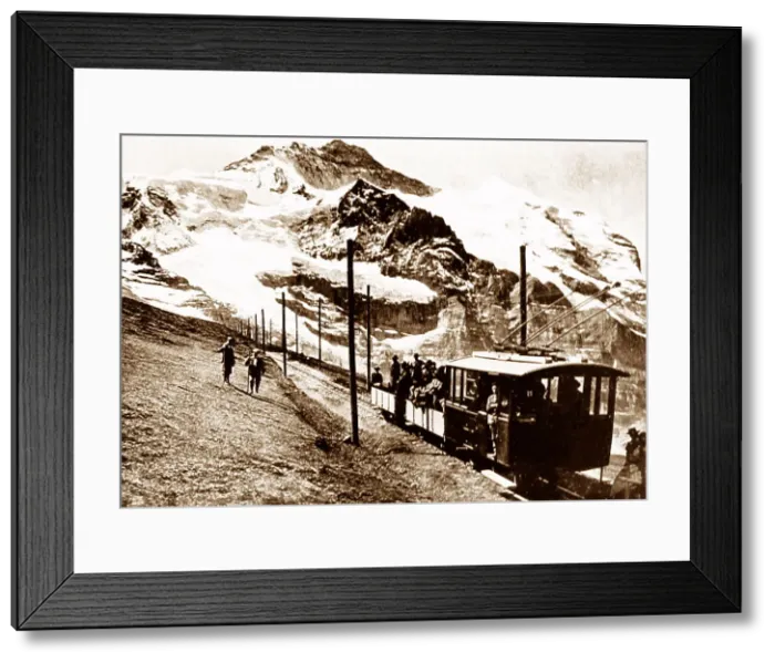 Framed Print : Jungfrau railway, Switzerland, early 1900s Framed Print : Jungfrau railway, Switzerland, early 1900s