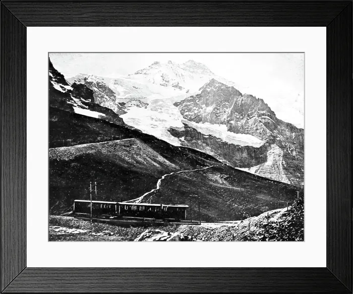 Framed Print : Jungfrau railway, Switzerland, early 1900s Framed Print : Jungfrau railway, Switzerland, early 1900s