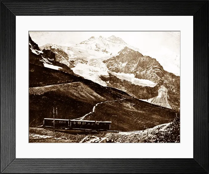 Framed Print : Jungfrau railway, Switzerland, early 1900s Framed Print : Jungfrau railway, Switzerland, early 1900s