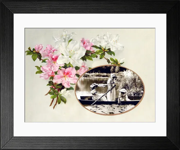 Framed Print : Victorian floral greetings card design, A6 size, No. 16 Framed Print : Victorian floral greetings card design, A6 size, No. 16