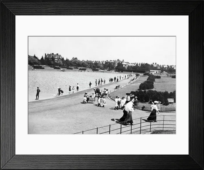 Framed Print : The Canoe Lake, Southsea, early 1900s Framed Print : The Canoe Lake, Southsea, early 1900s