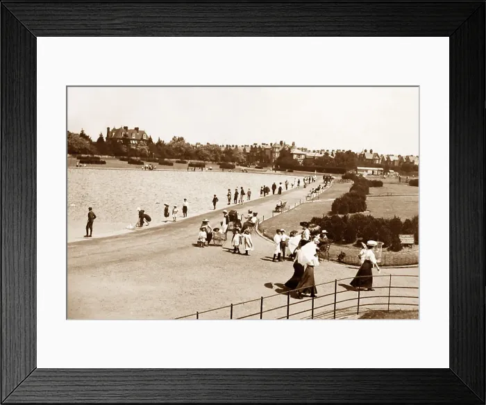 Framed Print : The Canoe Lake, Southsea, early 1900s