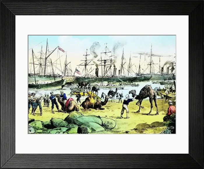 Framed Print : General Graham landing at Trinkitat during Sudan War Framed Print : General Graham landing at Trinkitat during Sudan War