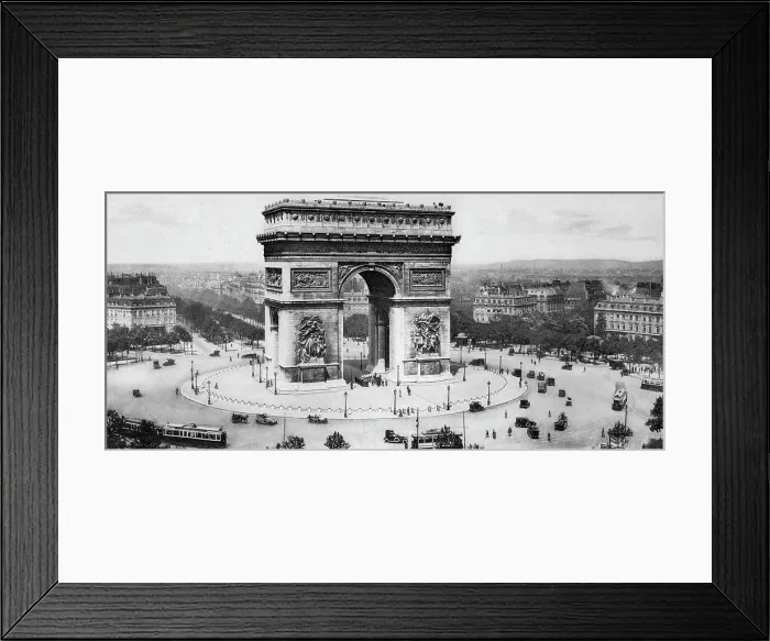 Framed Print : Place De L'Etoile and Arc de Triomphe Paris, France Framed Print : Place De L'Etoile and Arc de Triomphe Paris, France