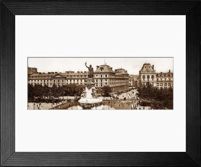 Framed Print : Place De La Republique, Paris, France, early 1900s Framed Print : Place De La Republique, Paris, France, early 1900s
