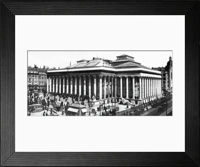 Framed Print : La Bourse, Paris, France, early 1900s Framed Print : La Bourse, Paris, France, early 1900s