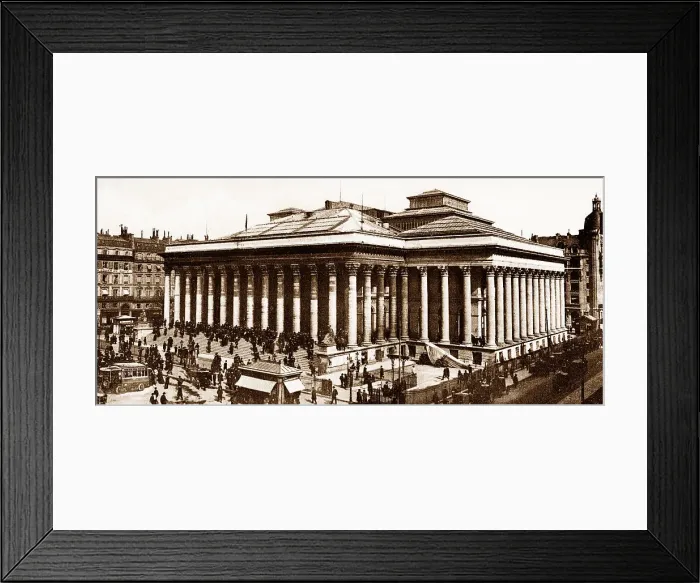 Framed Print : La Bourse, Paris, France, early 1900s Framed Print : La Bourse, Paris, France, early 1900s